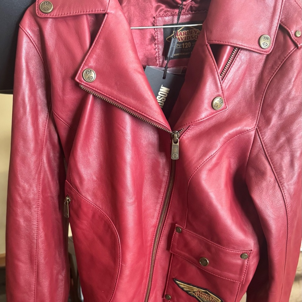Harley-Davidson Women's Bold Red Leather Jacket